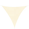Outsunny Triangle 10' x 10' x 10' Outdoor Sun Shade Sail, Garden Cover UV Block Fabric Canopy for Patio, Yard, Deck, Cream White