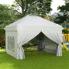 Outsunny 10' x 10' Pop Up Canopy Tent, Instant Sun Shelter, Tents for Parties, with Wheeled Carry Bag, for Outdoor, Garden, Patio, White