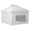 Outsunny 10' x 10' Pop Up Canopy Tent, Instant Sun Shelter, Tents for Parties, with Wheeled Carry Bag, for Outdoor, Garden, Patio, White