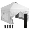 Outsunny 10' x 10' Pop Up Canopy Tent, Instant Sun Shelter, Tents for Parties, with Wheeled Carry Bag, for Outdoor, Garden, Patio, White