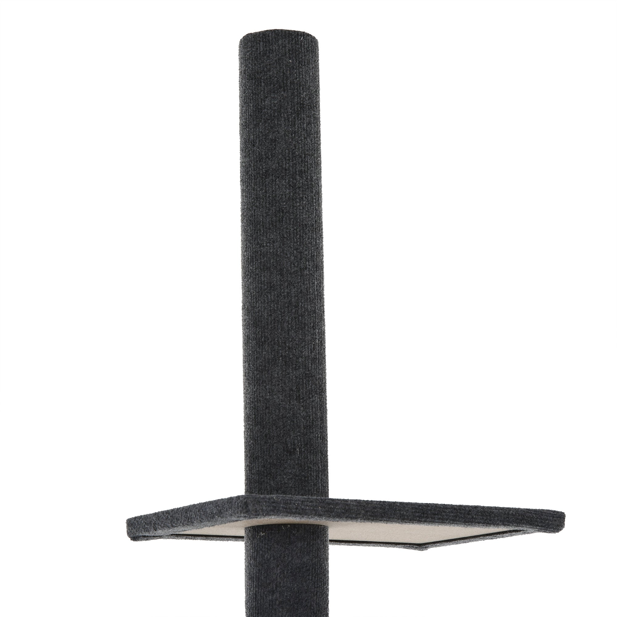 PawHut Floor-to-Ceiling Cat Tree Cat Climbing Tower with Sisal-Covered Scratching Posts Natural Cat Tree Activity Center for Kittens Cat Tower Furniture, Gray