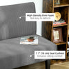 HOMCOM 46.5" Loveseat with USB/USB-C Ports, Modern Love Seat with Rubber Wood Legs, Corduroy 2 Seater Sofa Couch for Living Room, Bedroom, Home Office, Small Space, Grey