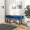 HOMCOM 39" End of Bed Bench, Velvet Upholstered Entryway Bench with Steel Legs, Bedroom Bench for Living Room, Dining Room, Hallway, Dark Blue