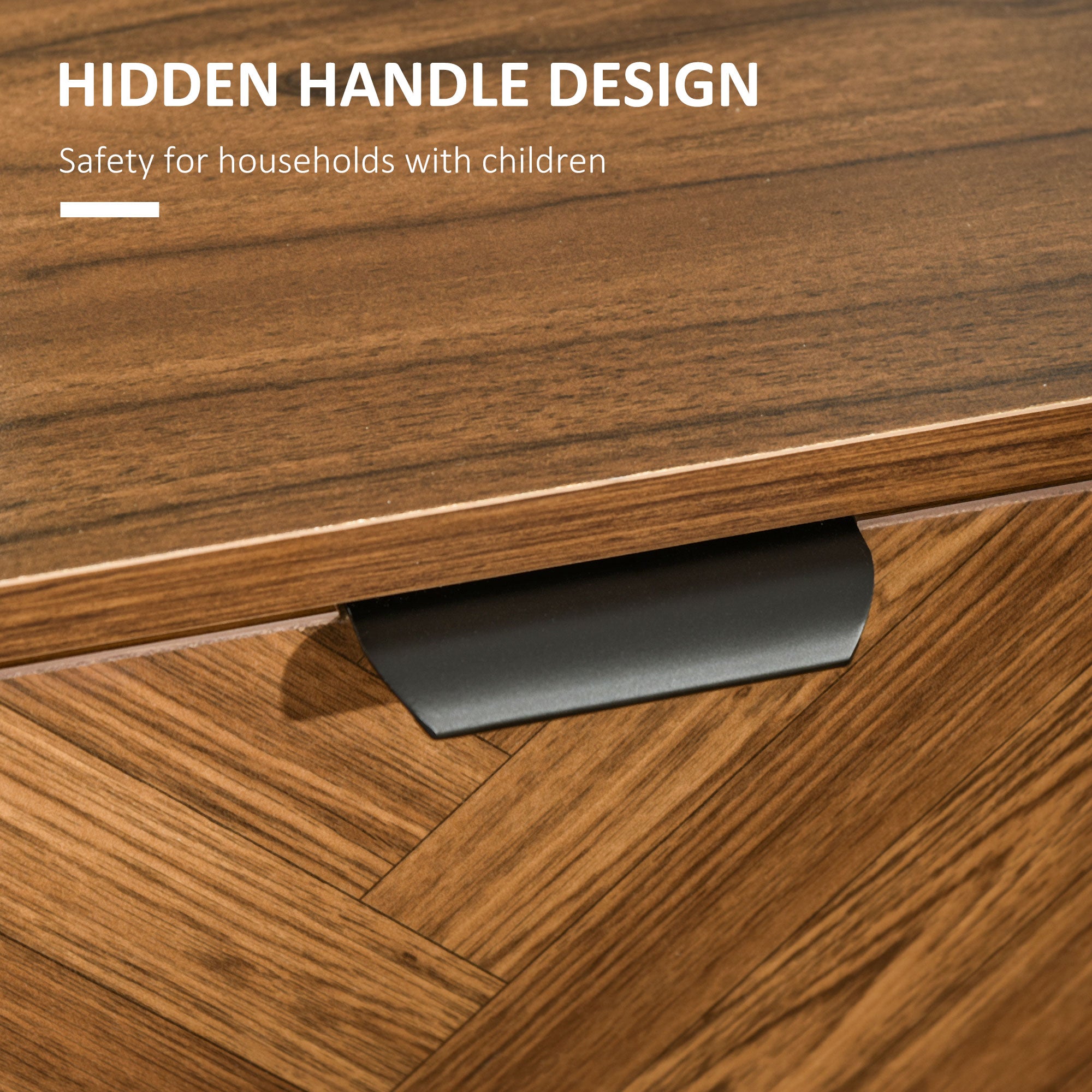 HOMCOM Bedside Table Night Stand, End Side Table Dresser Storage with 2 Drawers, Walnut Brown