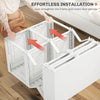 HOMCOM Portable Wardrobe Closet Cabinet Foldable Plastic Clothes Storage Organzier for Bedroom with 8 Cube Compartments Magnet Doors Easy Assembly White