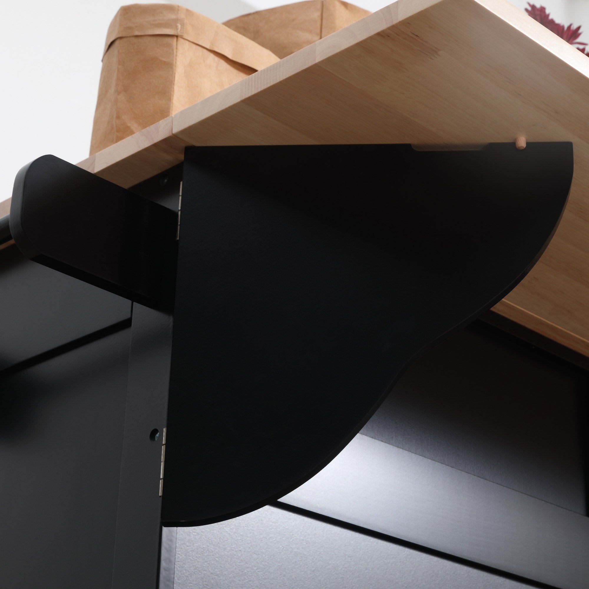 HOMCOM Kitchen Island with Storage, Rolling Kitchen Island with Drop Leaf, Solid Wood Top, 2 Drawers, 2 Cabinets, Adjustable Shelves and Knife Rack, Black