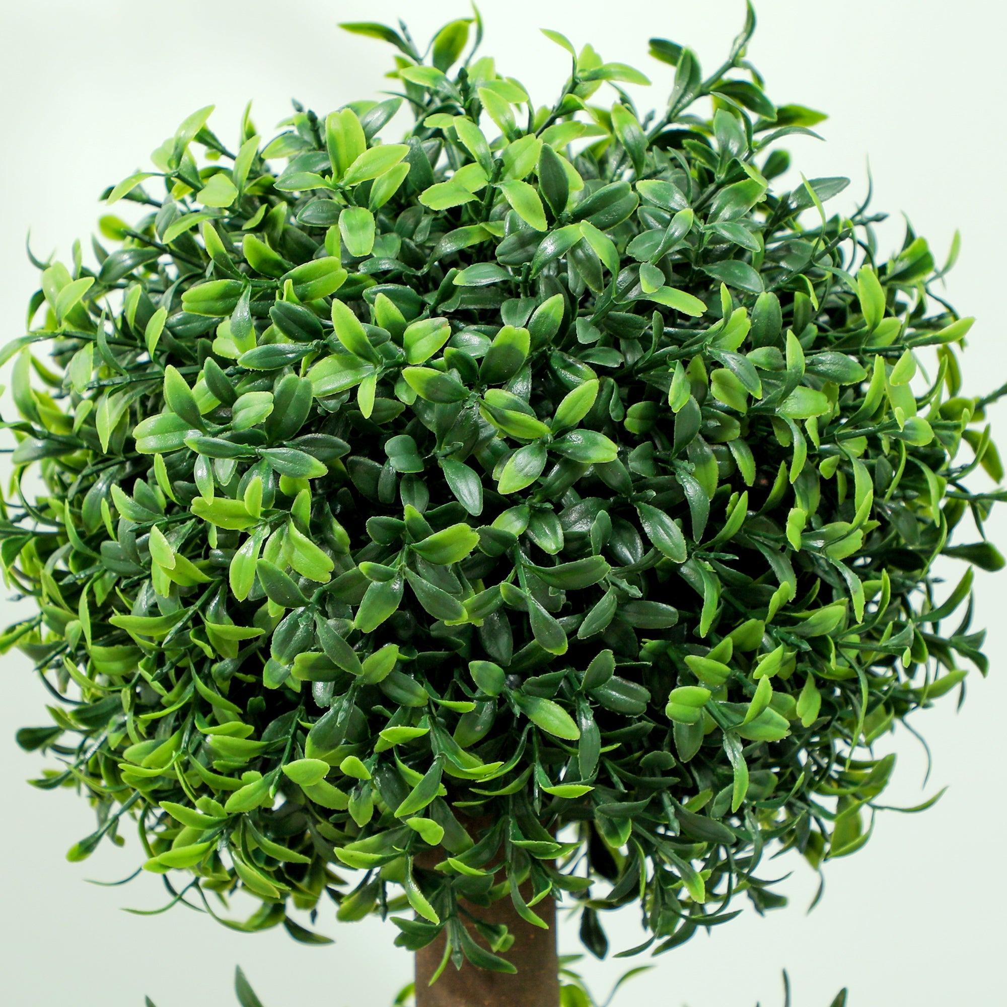HOMCOM 2 Pack Decorative Artificial Plants, Topiary Ball-shaped Boxwood Trees in Pot, Fake Plants for Home Indoor outdoor Decor, 40 Inch, Green