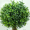 HOMCOM 2 Pack Decorative Artificial Plants, Topiary Ball-shaped Boxwood Trees in Pot, Fake Plants for Home Indoor outdoor Decor, 40 Inch, Green