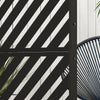 Outsunny Metal Outdoor Privacy Screen, Decorative Outdoor Divider with Stand and Expansion Screws, Freestanding Privacy Panel for Garden, Backyard, Deck, Pool, Triangle Style