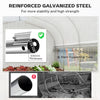 Outsunny 19.5' x 10' x 6.6' Walk-in Tunnel Greenhouse with Roll-up Mesh Sidewalls, Mesh Door, 8 Windows, Outdoor Green House Plant Hot House Tent with Galvanized Steel Frame, White