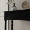 HOMCOM 35.8" Modern Console Table with Drawers, 2-Tier Entryway Table with Shelf and Turned Legs for Hallway, Living Room, Black