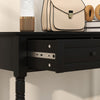 HOMCOM 35.8" Modern Console Table with Drawers, 2-Tier Entryway Table with Shelf and Turned Legs for Hallway, Living Room, Black