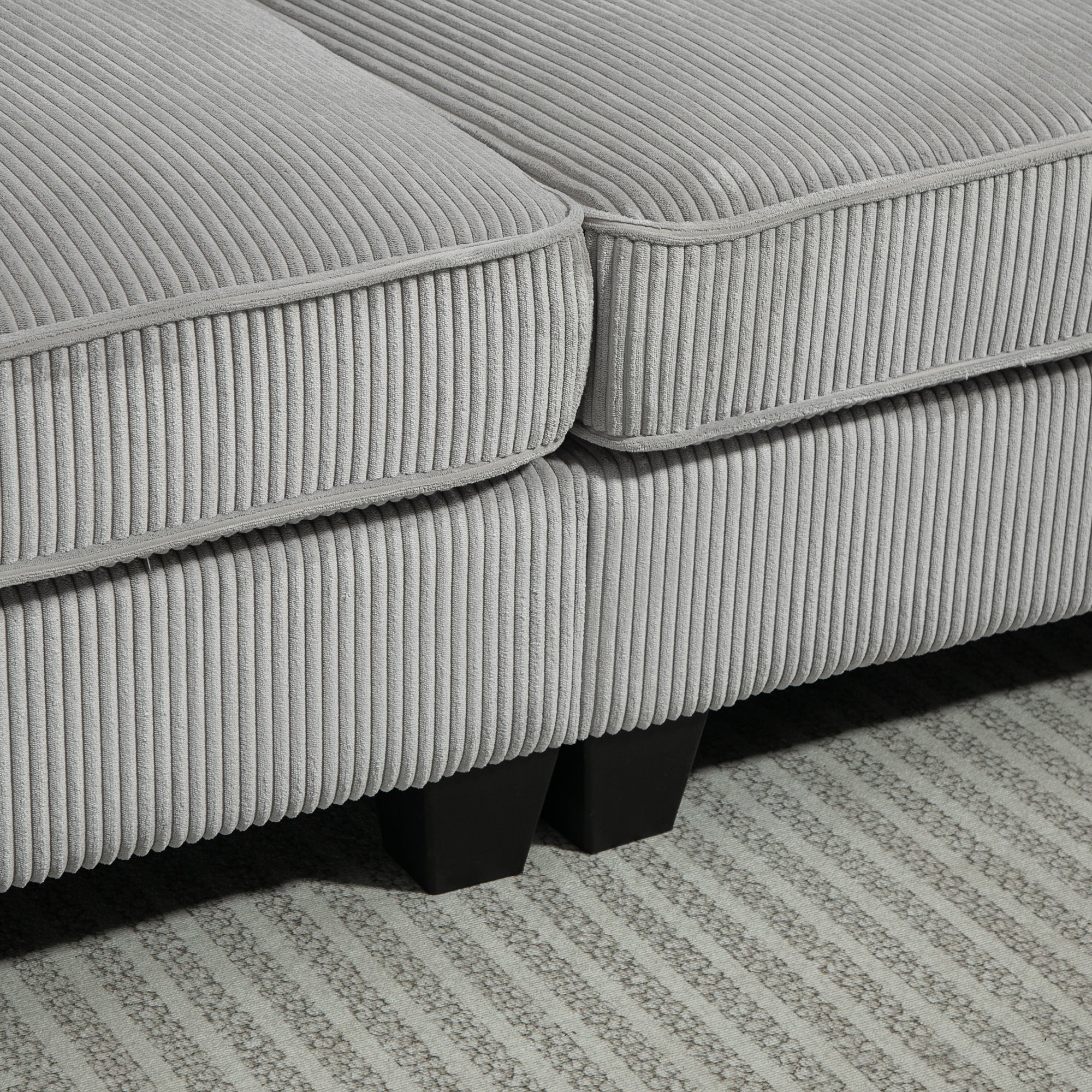 HOMCOM Modern 3 Seater Sofa with Spring Cushion, 90