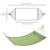 Outsunny 83" Patio Double Hammock, Wide Outdoor Hammock Bed Striped Fits 2 People Sunbed Camping hang Sleep w/ Pillow, White Stripe