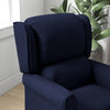 HOMCOM Massage Recliner Chair for Living Room, Push Back Recliner Sofa, Wingback Reclining Chair with Extendable Footrest, Remote Control, Side Pockets, Blue