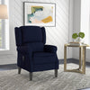 HOMCOM Massage Recliner Chair for Living Room, Push Back Recliner Sofa, Wingback Reclining Chair with Extendable Footrest, Remote Control, Side Pockets, Blue
