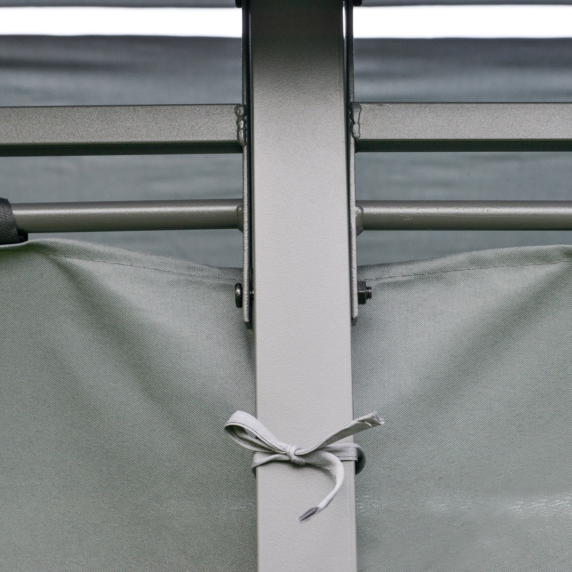 Outsunny 10' x 13' Patio Gazebo, Outdoor 2-Tiers Garden Canopy Yard Sunshade Shelter with Curtains, Grey