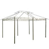 Outsunny 10' x 13' Patio Gazebo, Outdoor 2-Tiers Garden Canopy Yard Sunshade Shelter with Curtains, Grey