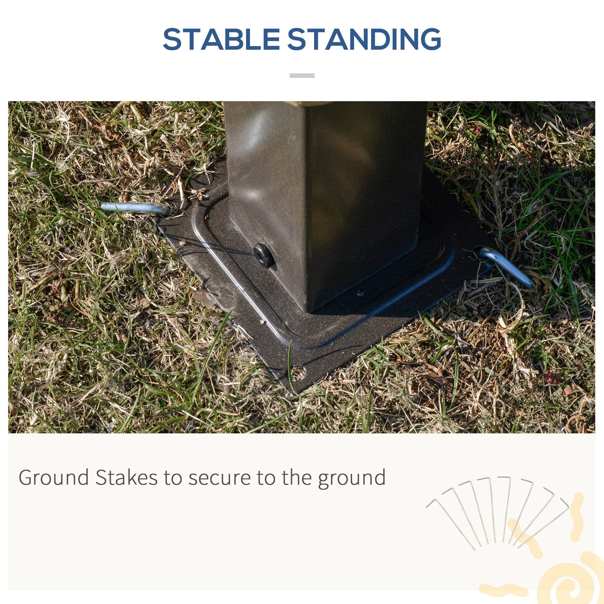 Outsunny 10' x 10' Outdoor Gazebo Canopy, Hardtop Gazebo with UV60+ Polycarbonate Roof, Steel Frame, Central Hook, and Curtains, for Garden, Lawn, Backyard, Deck, Dark Grey