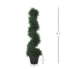 Outsunny 3 Feet Topiary Trees, Artificial Faux Fakes Spiral Plant, Green Cedar Tree Indoor Outdoor Decor with Nursery Pot