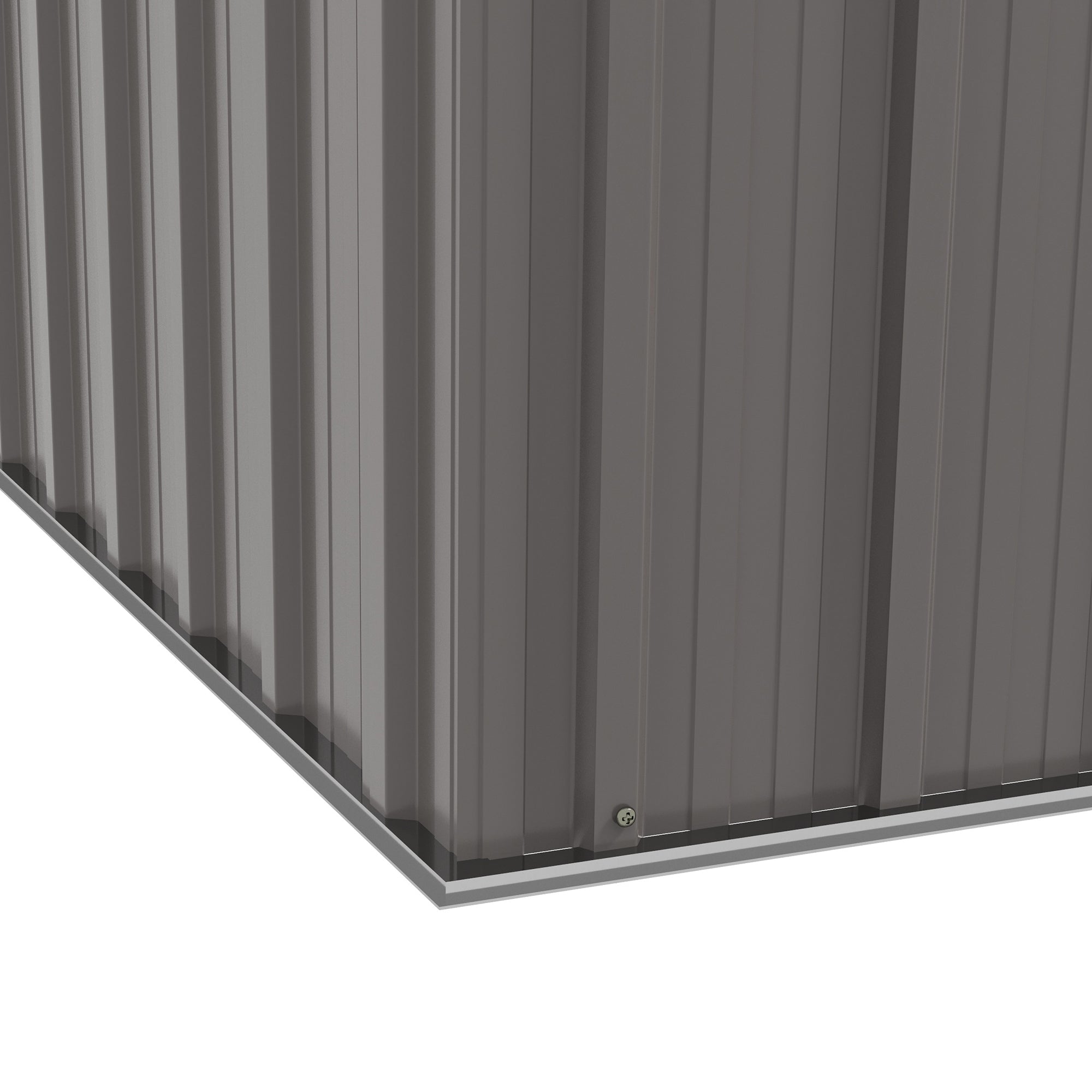 Outsunny 6' x 4' Outdoor Storage Shed, Metal Garden Tool Storage House Organizer with Lockable Sliding Doors and Vents for Backyard Patio Lawn, Light Grey