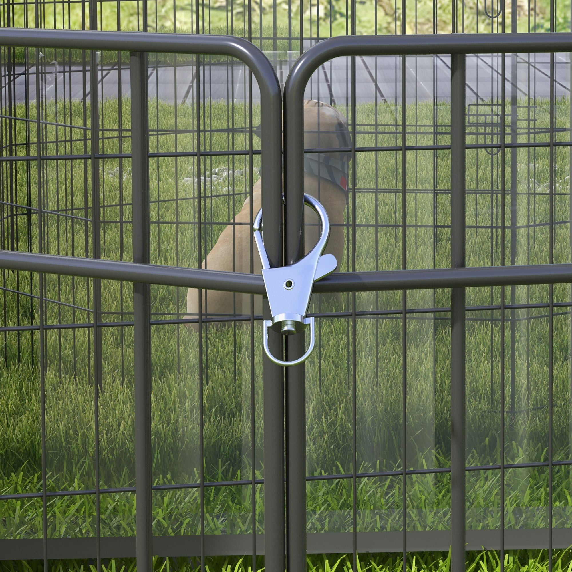 PawHut 30inch Foldable Metal Exercise Pet Playpen Backyard Dog Puppy Kennel Cage 8 Panel