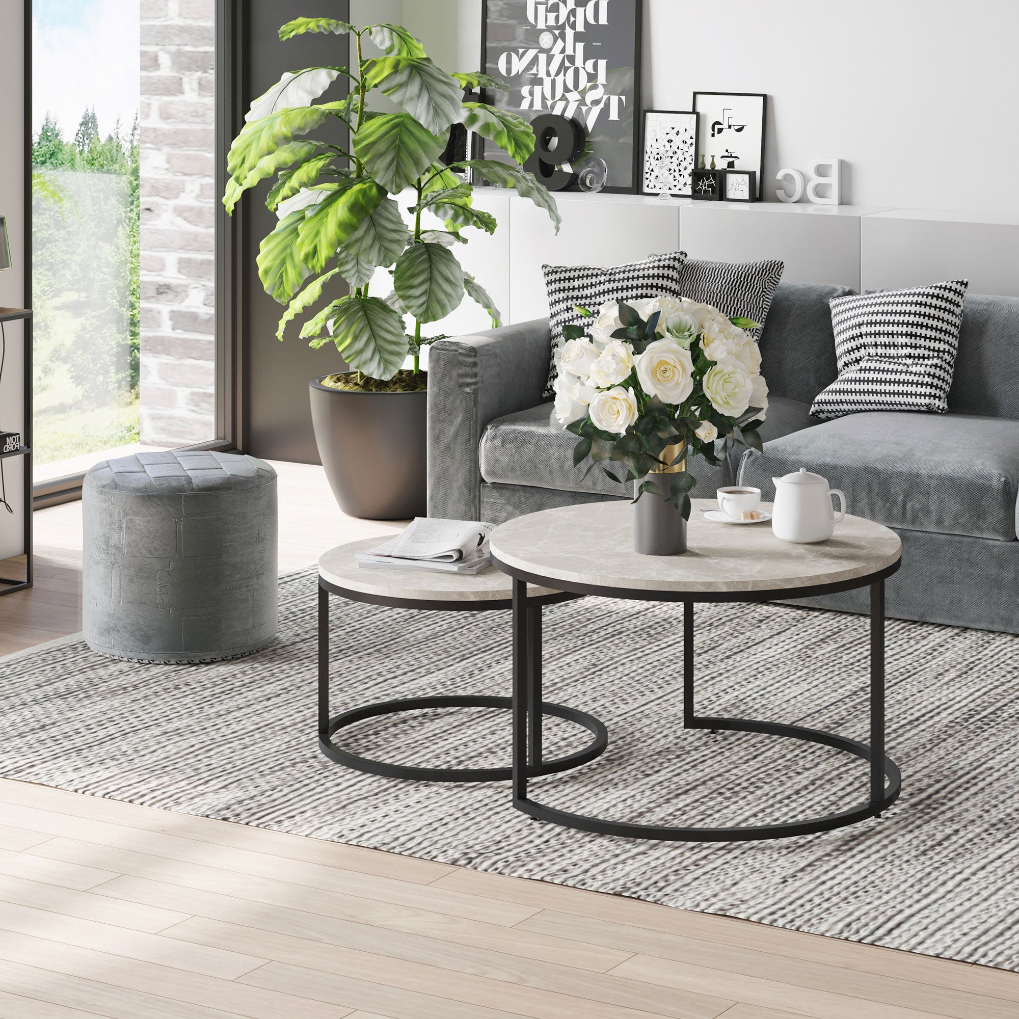 HOMCOM Nesting Tables, 31