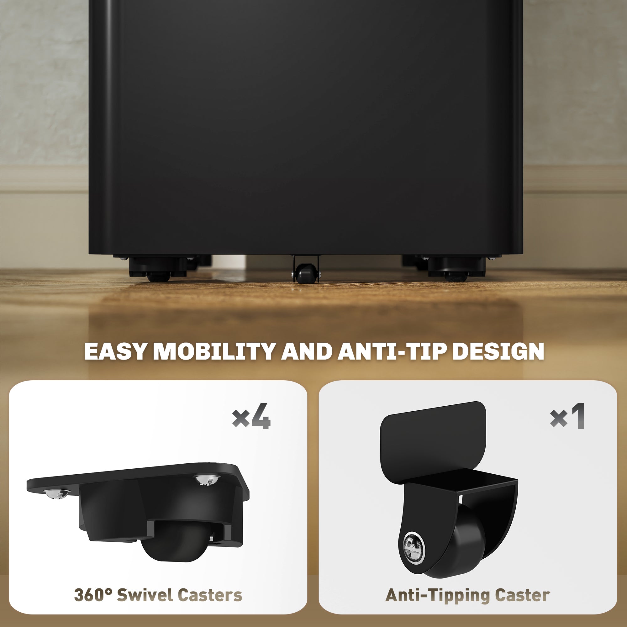 Vinsetto 3 Drawer Vertical File Cabinet, Lockable Steel Filing Cabinet with Hanging Bar for Letter A4 Legal Size Files, Printer Stand with Pre-Assembled Body, Black