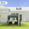 Outsunny 6.6'x6.6' Pop Up Canopy Tent with Sidewalls, Instant Sun Shelter Camping Gazebo with Carry Bag, for Outdoor, Garden, Patio, Green