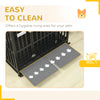PawHut Heavy Duty Steel Dog Crate Kennel Pet Cage with Wheels for Portability and a Door for Convenient Access Anti-Pinching Floor, 40.7"L x 29.5"W x 34.6"H, Black