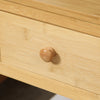 HOMCOM Side Table with Drawer and Storage Shelf, Narrow End Table Nightstand with Bamboo Frame for Small Spaces, Natural