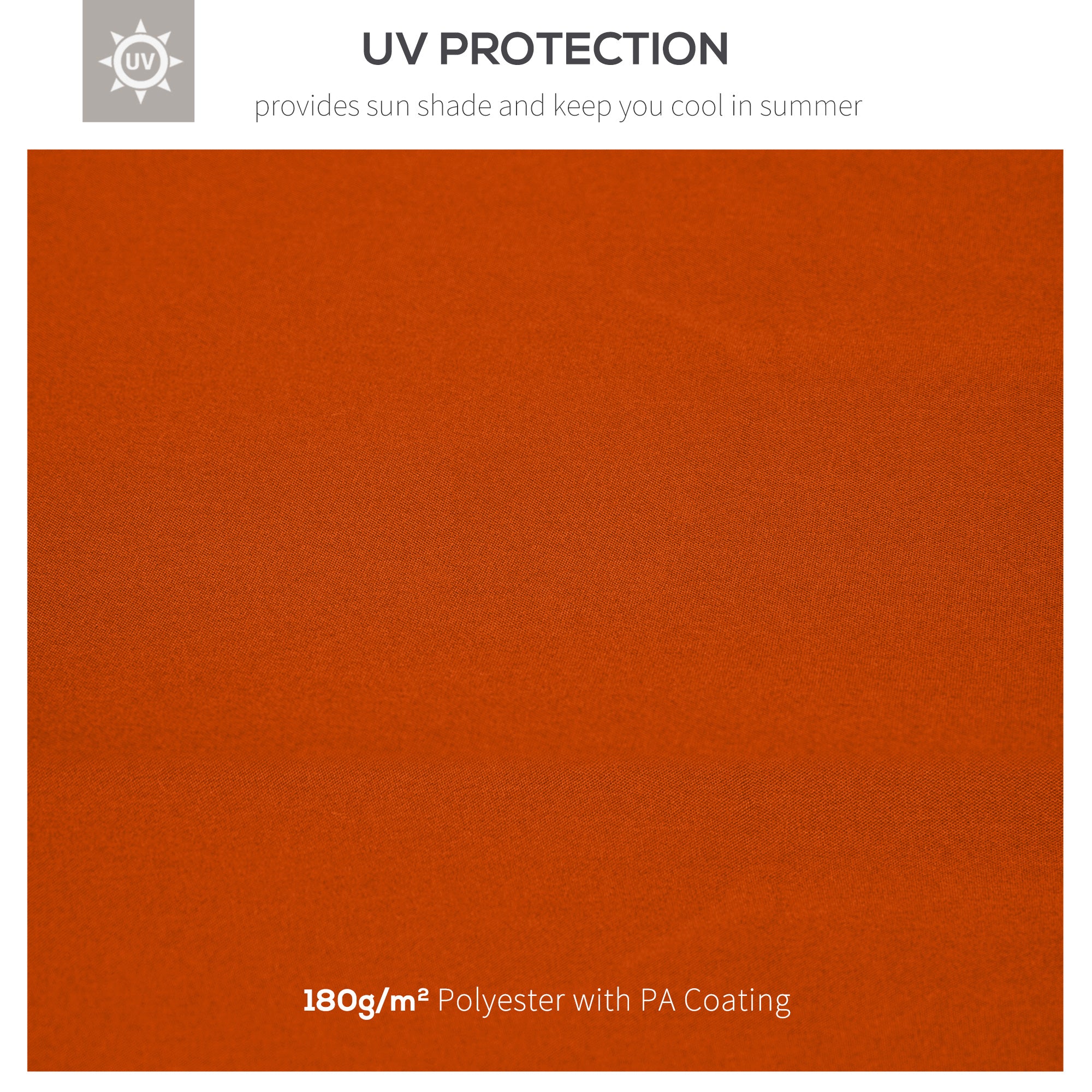 Outsunny 9.8' x 9.8' Square 2-Tier Gazebo Canopy Replacement Top Cover Outdoor Garden Sun Shade, Red