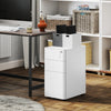 Vinsetto 3 Drawer Vertical File Cabinet, Lockable Steel Filing Cabinet with Hanging Bar for Letter A4 Legal Size Files, Printer Stand with Pre-Assembled Body, White