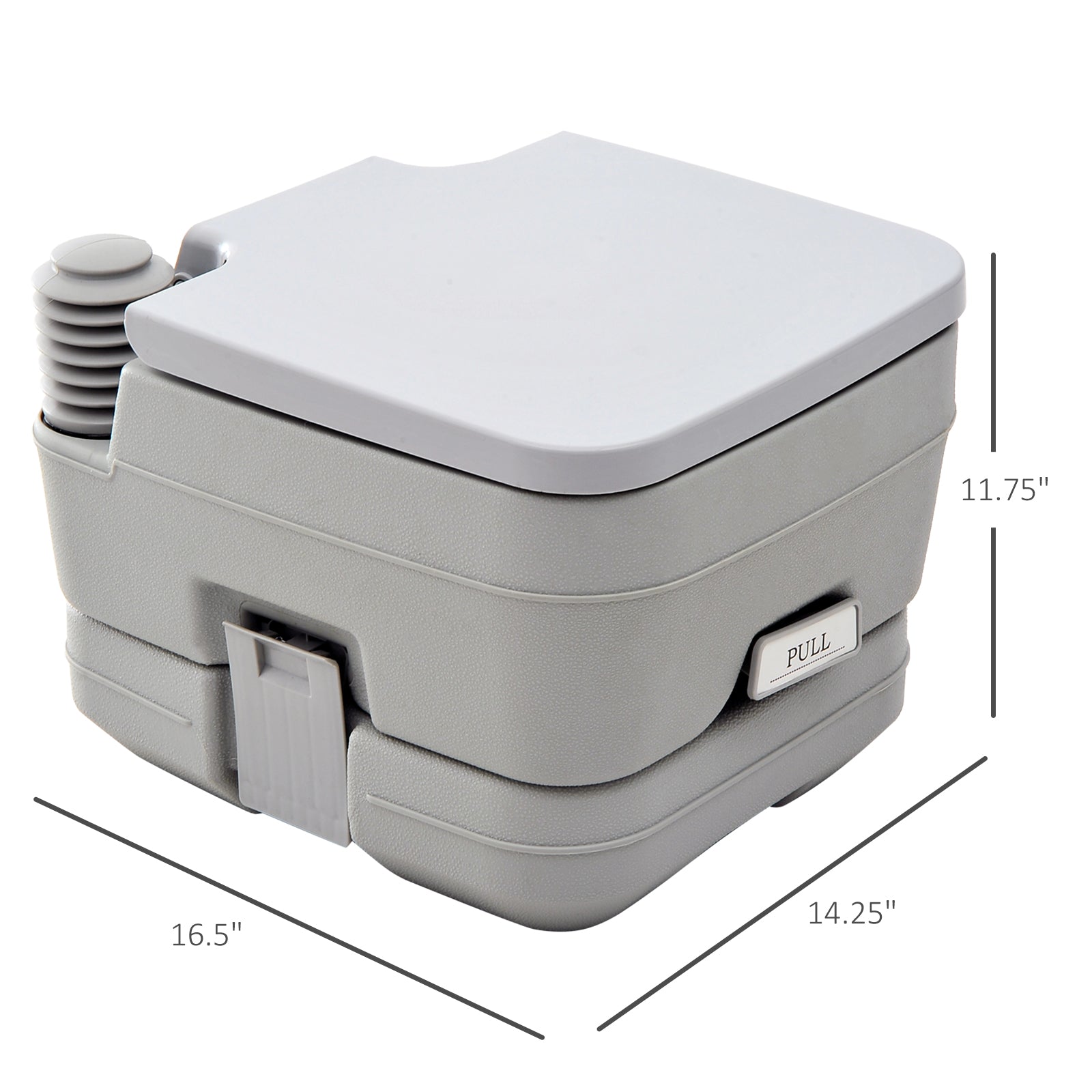 Outsunny Outdoor Portable Travel Toilet Flushable Tank for Camping Boating Roadtripping 2.6 Gallon (10L)