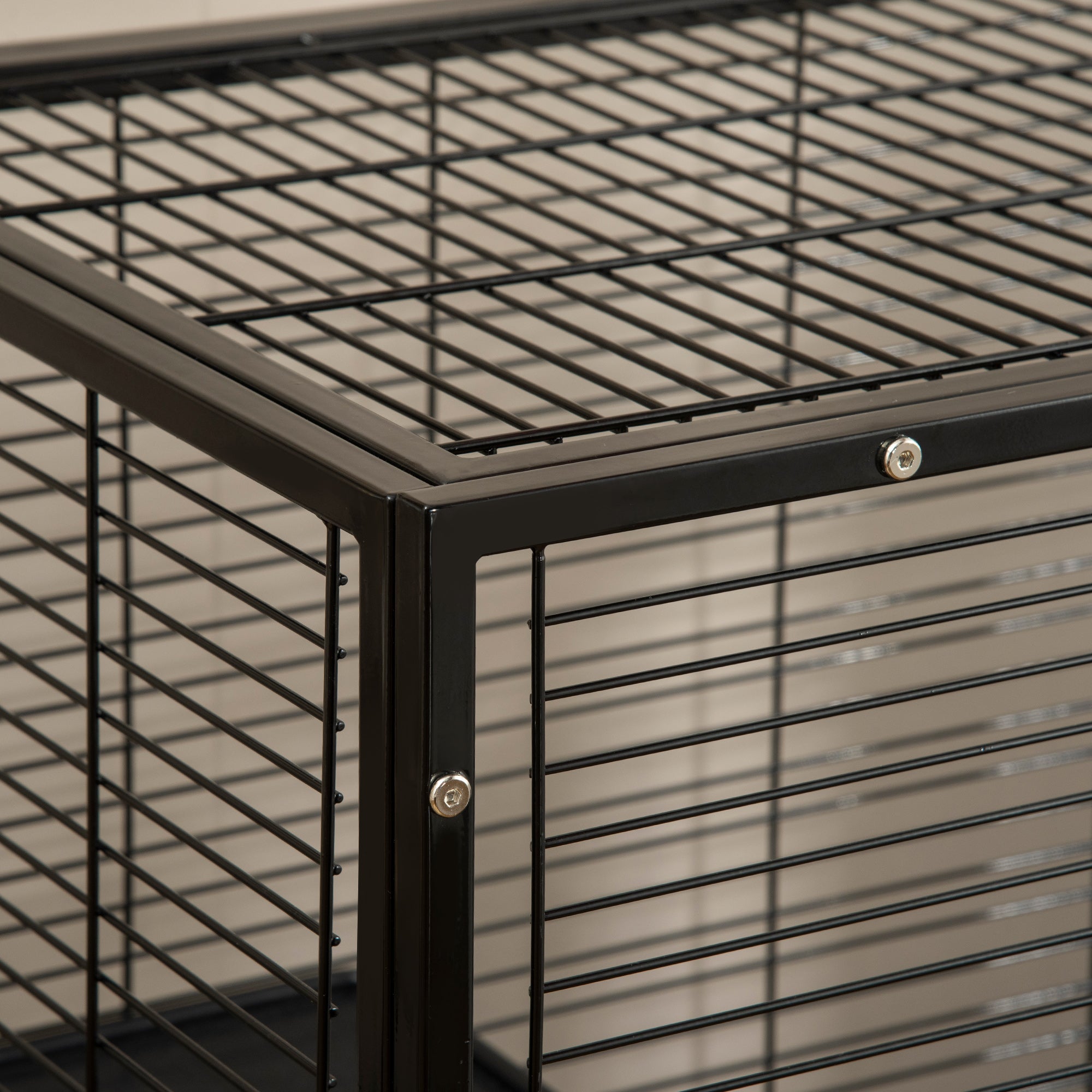 PawHut Small Animal Cage with Wheels, Pet Playpen for Rat, Syrian Hamster, Kitten, Ferrets, Chinchillas with Bottom Storage Shelf, Removable Tray, Ramp, 35.9" x 20.2" x 42"