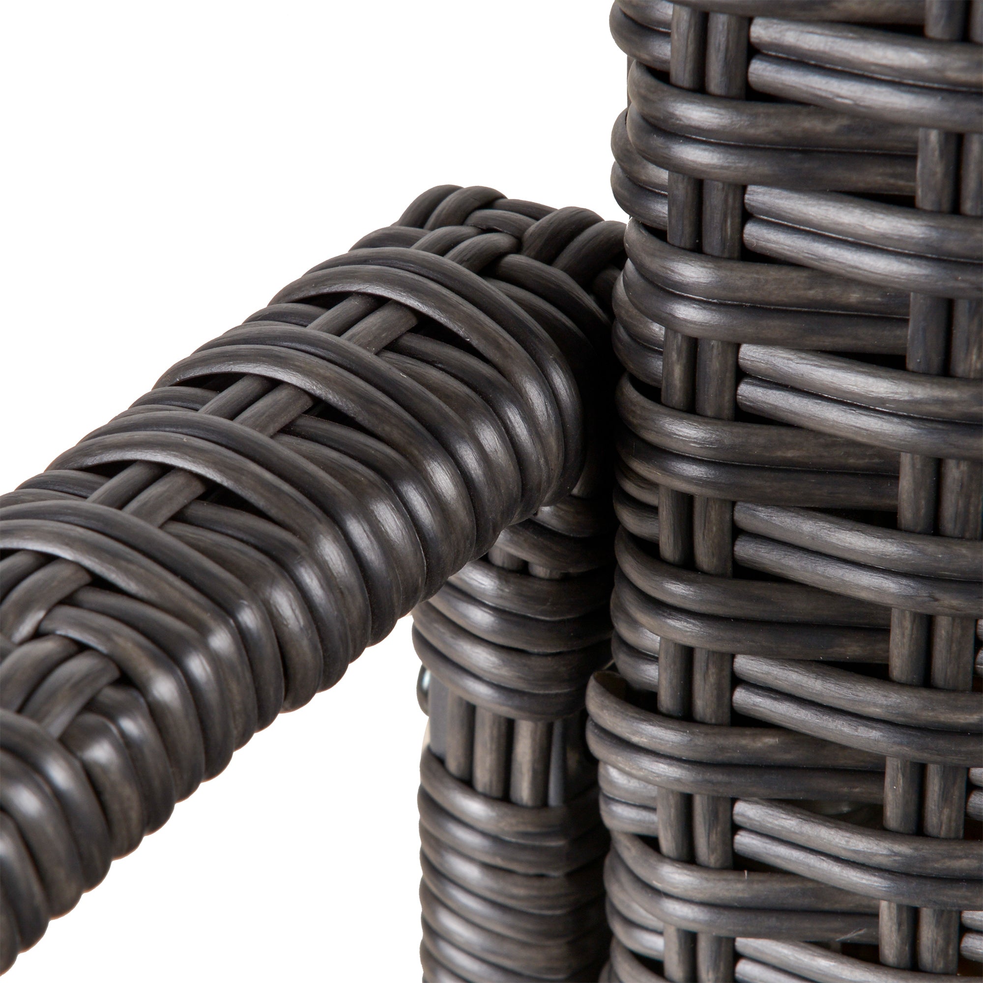 Outsunny 3 Pieces Patio Wicker Rocking Chair Set,  Outdoor PE Rattan Bistro Set Conversation Rocker Set with 2 Chairs 1 Coffee Table for Backyard, Deck, Poolside, Dark Grey