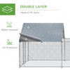 PawHut Large Metal Chicken Coop, Hen Run House with Anti-Ultraviolet Cover, Walk-in Poultry Cage for Ducks, Rabbits, Outdoor Backyard Farm, 19.7' x 9.8' x 6.4'
