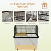 PawHut Hamster Cage with Accessories, Portable Gerbil Habitat for Dwarf Hamster and Syrian Hamster with Detachable Bottom, Ramp, Platform, Food Bowl, Water Bottle, 22" x 17" x 22"