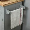 HOMCOM Kitchen Island on Wheels with Storage, Rolling Cart with Rubber wood Top, Spice Rack, Towel Rack and Drawers, Grey