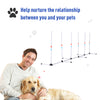 PawHut Adjustable Dog Agility Training Obstacle Set with Weaves Poles and Storage Bag for Pet Dogs Outdoor Games Exercise White