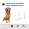 PawHut Adjustable Dog Agility Training Obstacle Set with Weaves Poles and Storage Bag for Pet Dogs Outdoor Games Exercise White