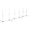 PawHut Adjustable Dog Agility Training Obstacle Set with Weaves Poles and Storage Bag for Pet Dogs Outdoor Games Exercise White