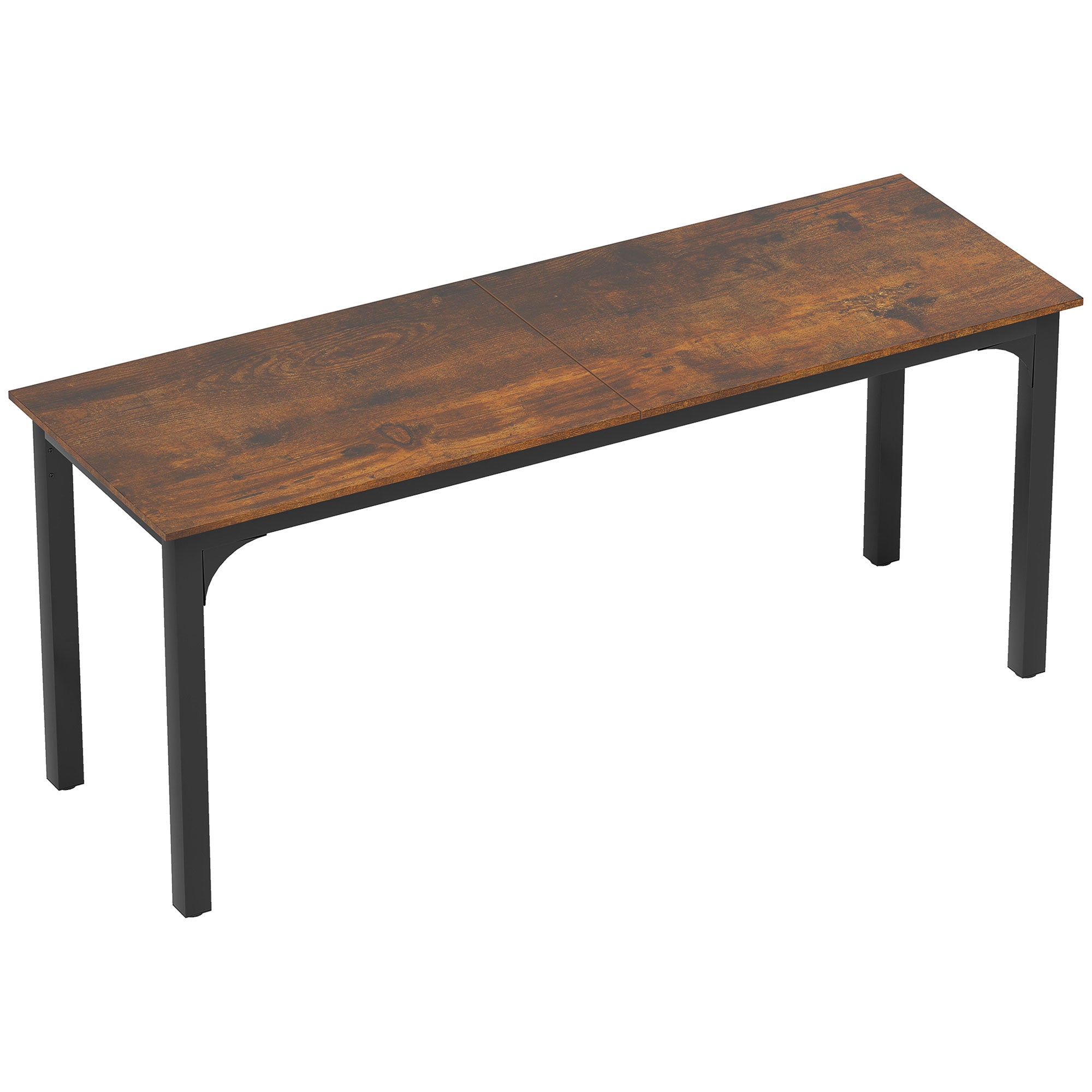 HOMCOM Large Computer Desk, 70.9" Long Home Office Desk for Two Person, Multi-Purpose Computer Table for Home Office Study, Rustic Brown