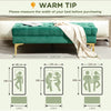 HOMCOM Velvet Upholstered Bench Seat, End of Bed Bench, Entryway Shoe Bench with Button Tufted for Living Room, Bedroom, Dark Green