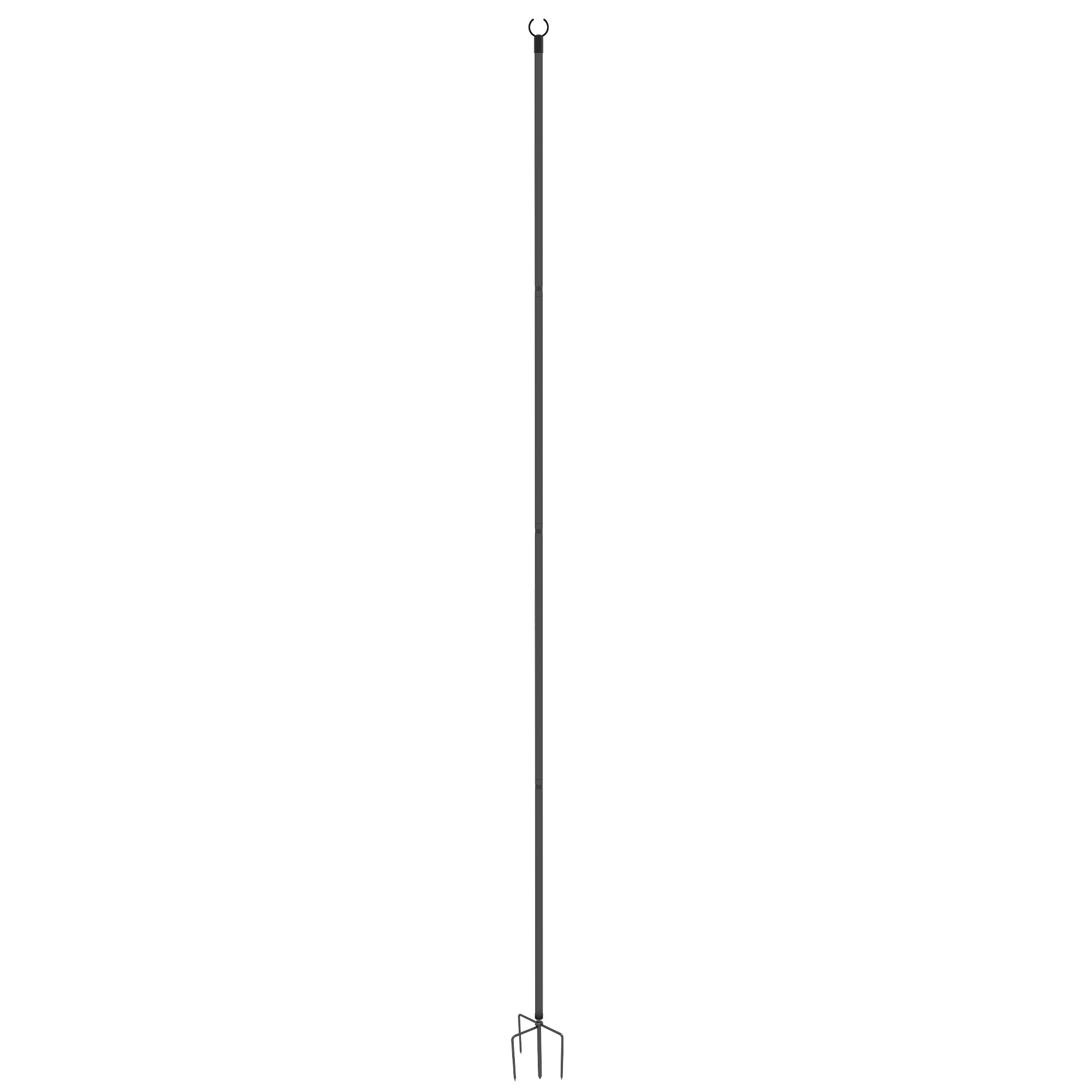 Outsunny 2 Pack of 10' String Light Poles for Hanging Outside Decor, Steel Lighting Stand for Patio, Backyard, Deck, Wedding Party, Black
