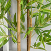 Outsunny 4FT Bamboo Silk Artificial Tree Fake Tropical Tree Imitation Leaf Faux Decorative Plant in Nursery Pot for Indoor Outdoor Decor