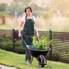 Outsunny Picket Metal Garden Fence for Hard & Soft Ground, 4 ft(H) Standing Outdoor Fencing with Feet, Animal Barrier Flower Bed Landscape Edging, Brown