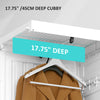 HOMCOM Portable Wardrobe Closet, Armoire, Foldable Clothes Organizer with Cube Storage, Hanging Rods, Magnet Doors, White