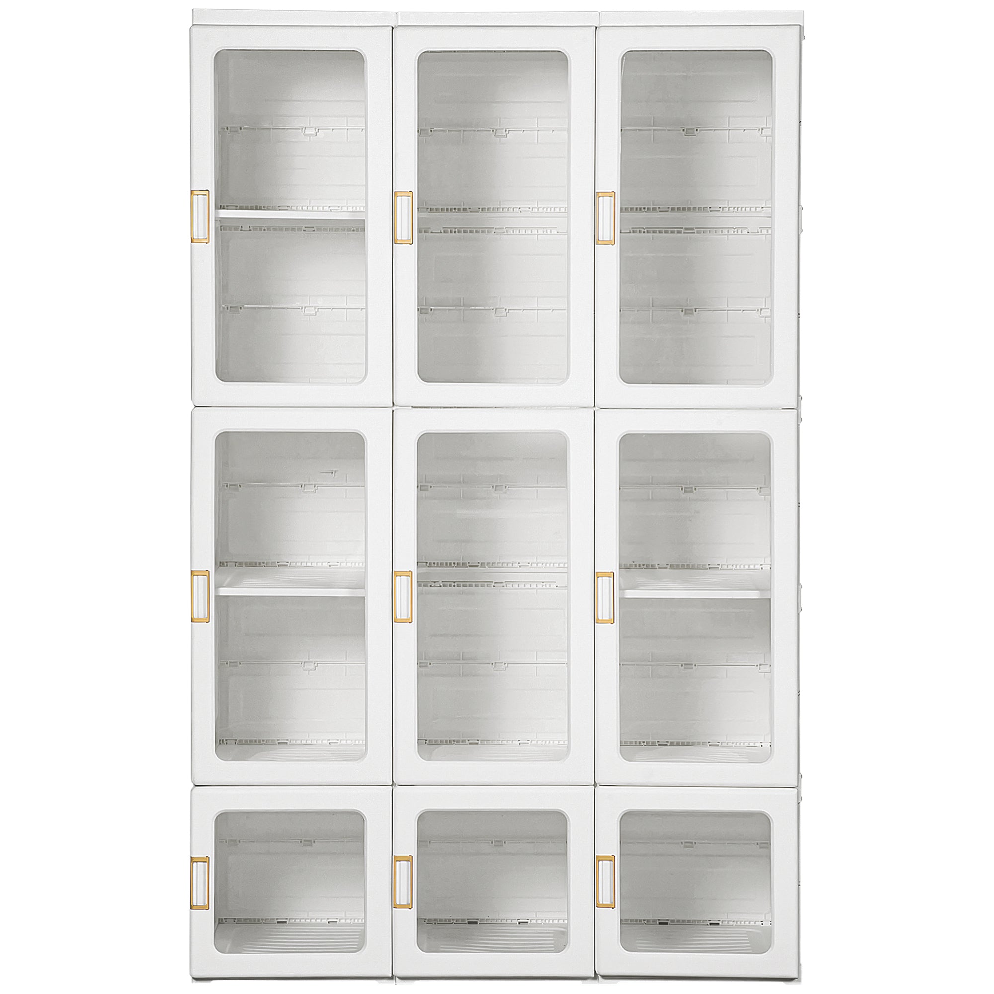 HOMCOM Portable Wardrobe Closet, Armoire, Foldable Clothes Organizer with Cube Storage, Hanging Rods, Magnet Doors, White