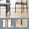 HOMCOM Dining Chairs Set of 2, Modern Kitchen Chairs with Berber Fleece Upholstery and Steel Legs for Living Room, Bedroom, Grey
